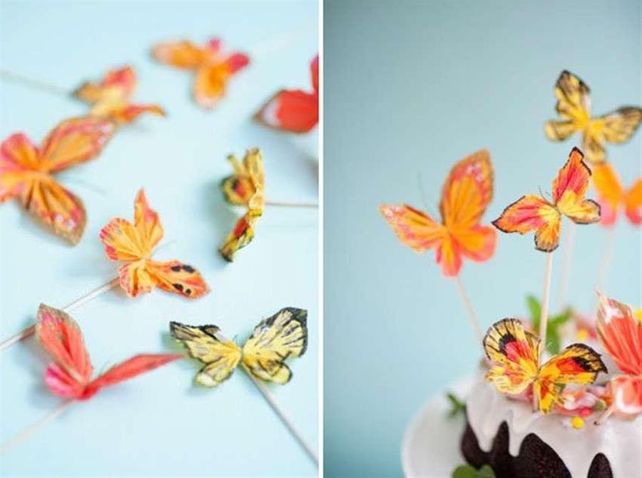 Бабочки из крепированной бумаги. Просто
