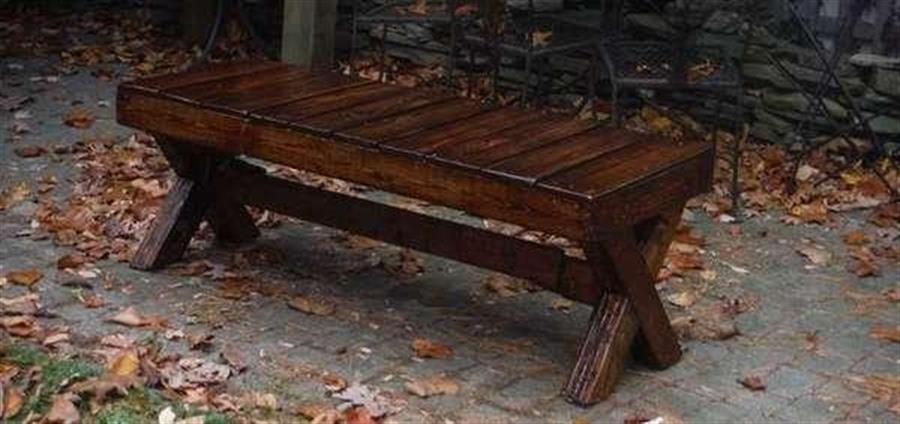 ПРОСТАЯ деревянная скамейка без спинки