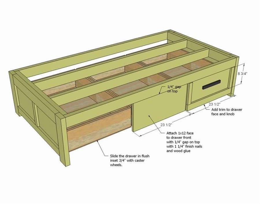 ?Как сделать кровать с выдвижными