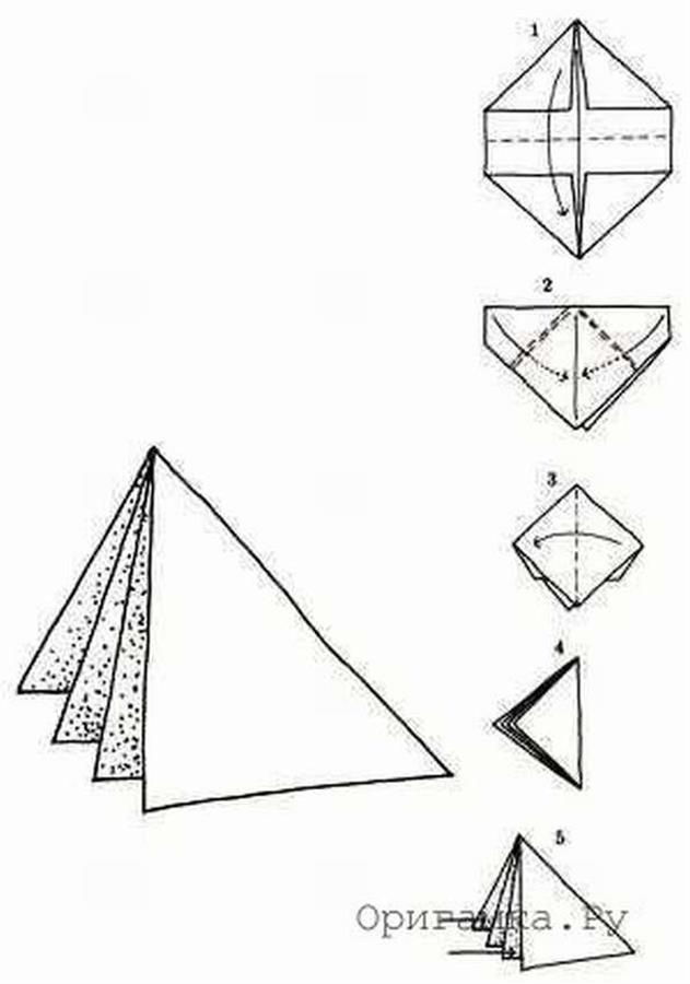 Хлопушка оригами из бумаги или