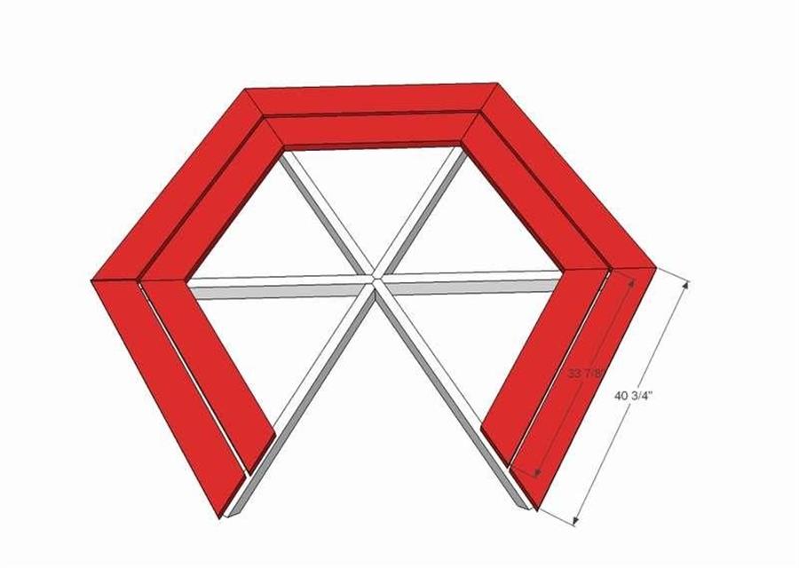 Как сделать шестиугольную скамейку стол