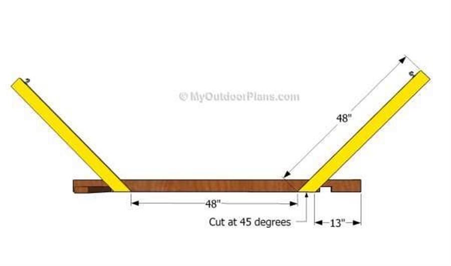 Чертеж – стойка для гамака