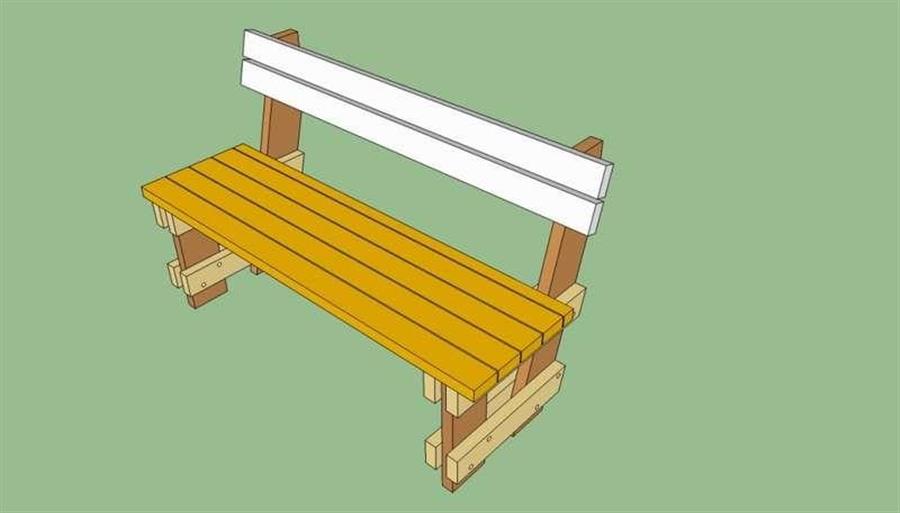 Простая садовая скамейка своими руками