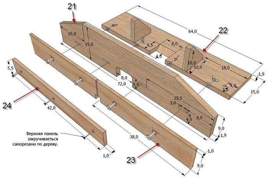 Верстак для фрезера из письменного