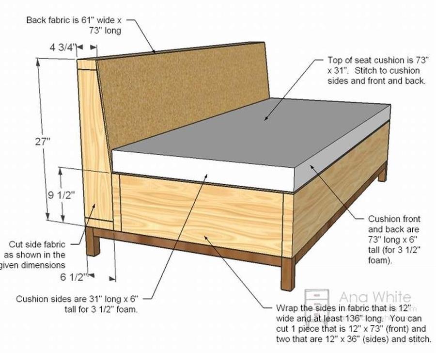 Раскладной диван с ящиками для