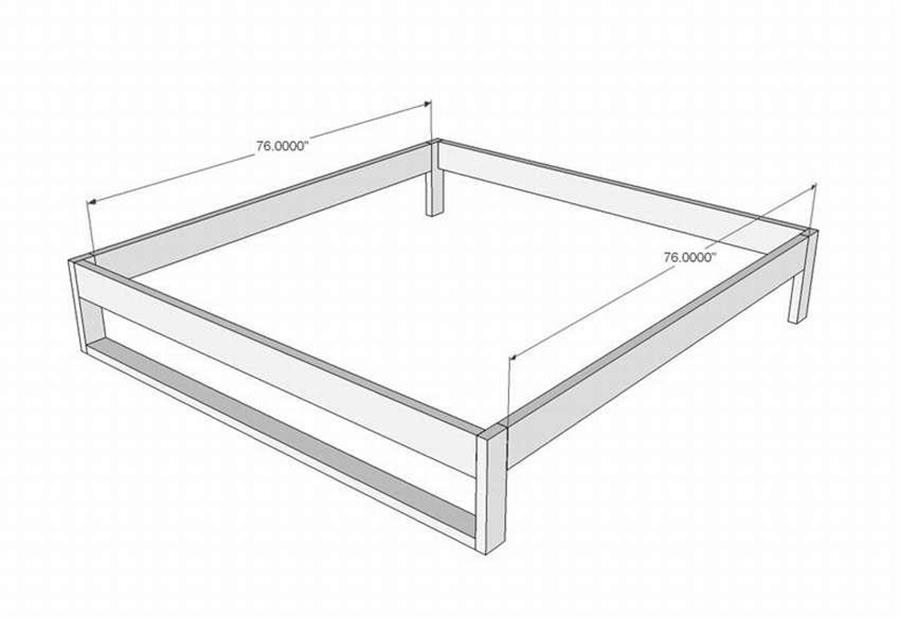 Кровать двуспальная своими руками. Чертежи