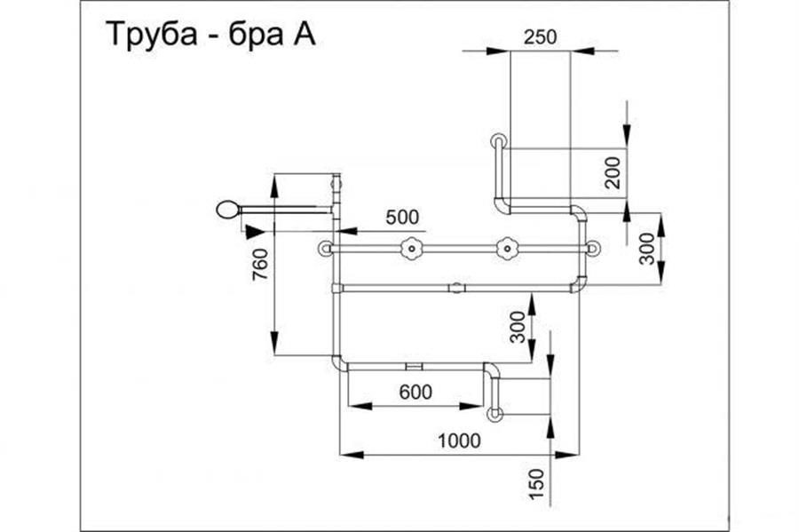 Книжная полка из труб с