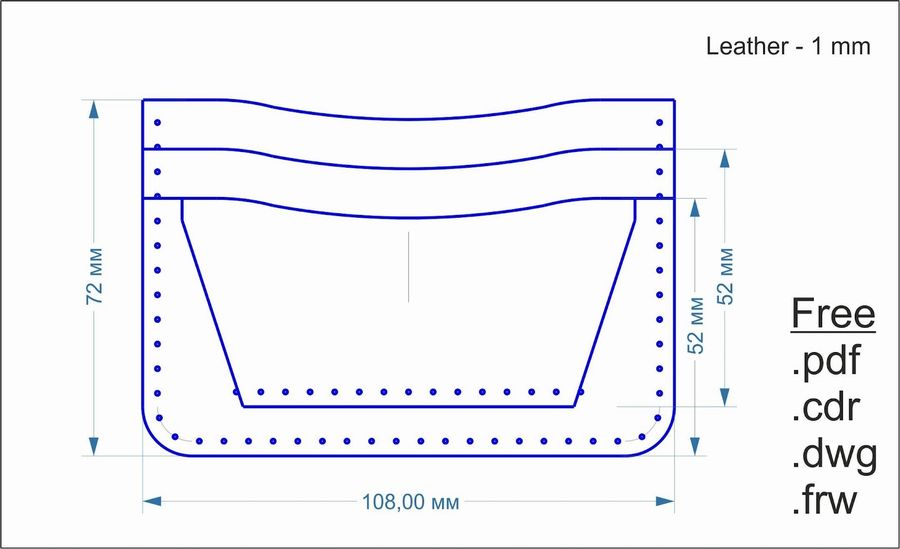 Картхолдер для пластиковых карт: выкройки