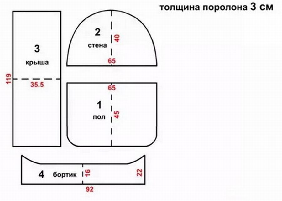 Лежанка домик для собаки: 18