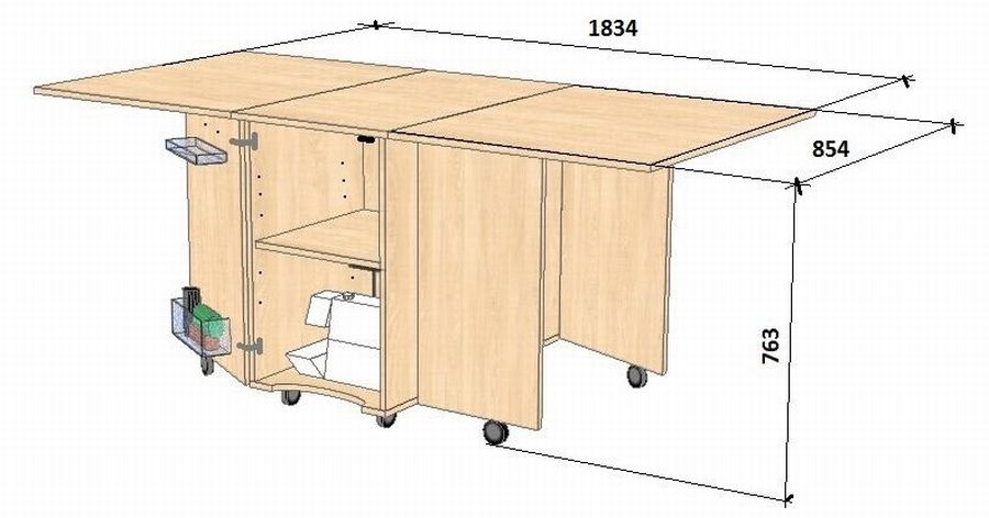Складной (раскладной) швейный стол 
