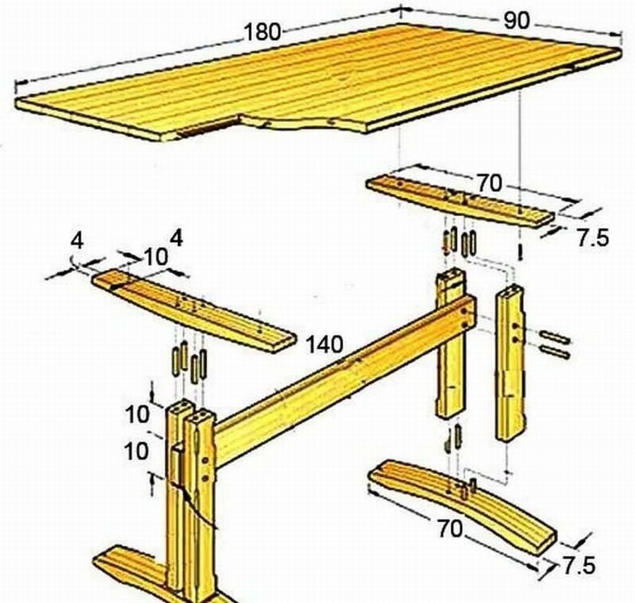 12 чертежей и схем: стол