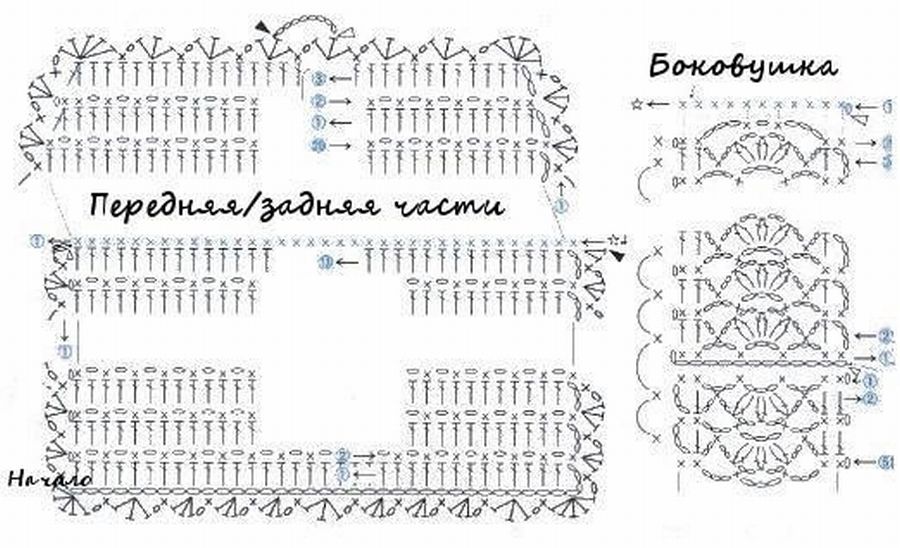 Клатч вязанный своими руками. 12