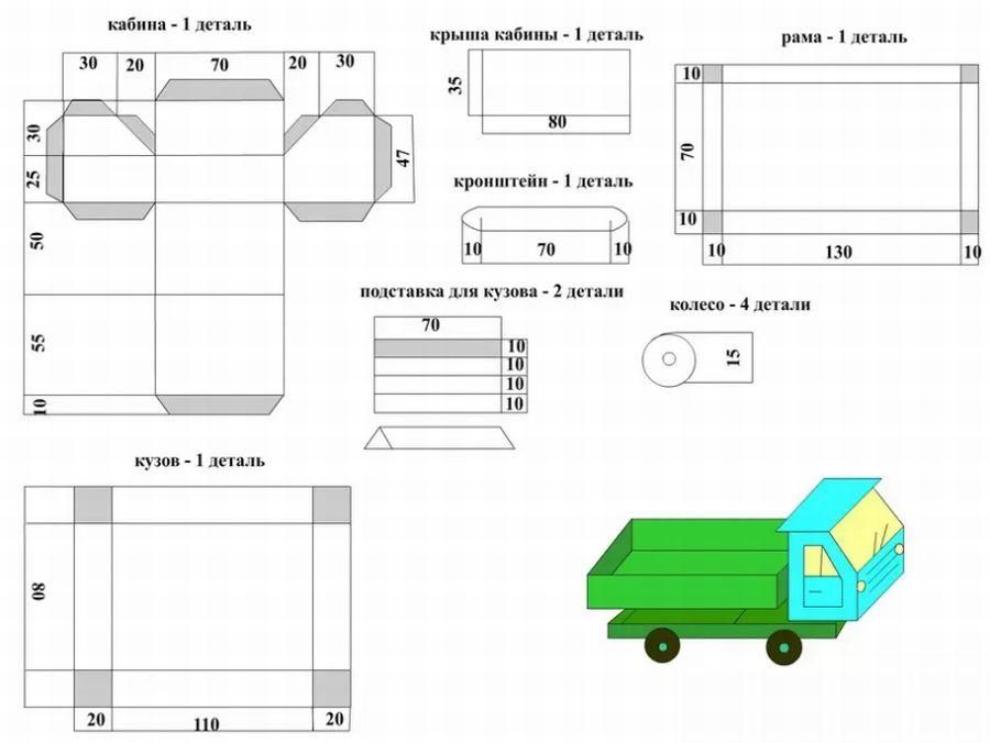 Игрушки из бумаги: 10 шаблонов