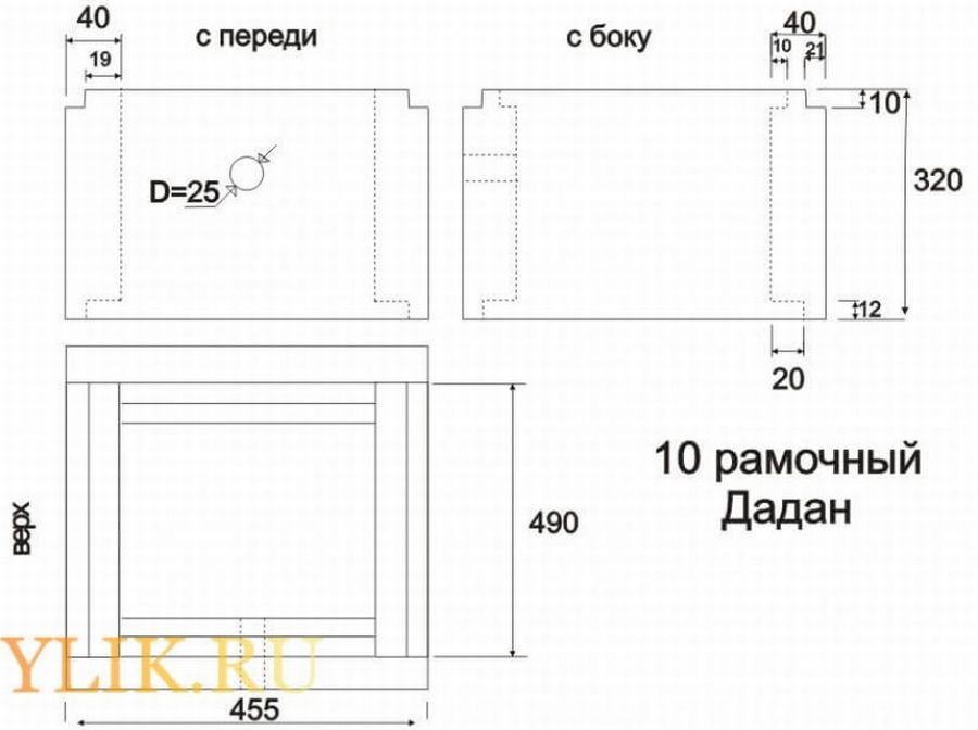 Улей на 10 рамок своими