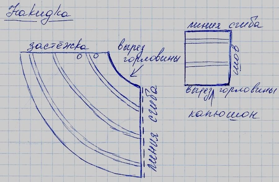 Платок капюшон-накидка для церкви. Наша