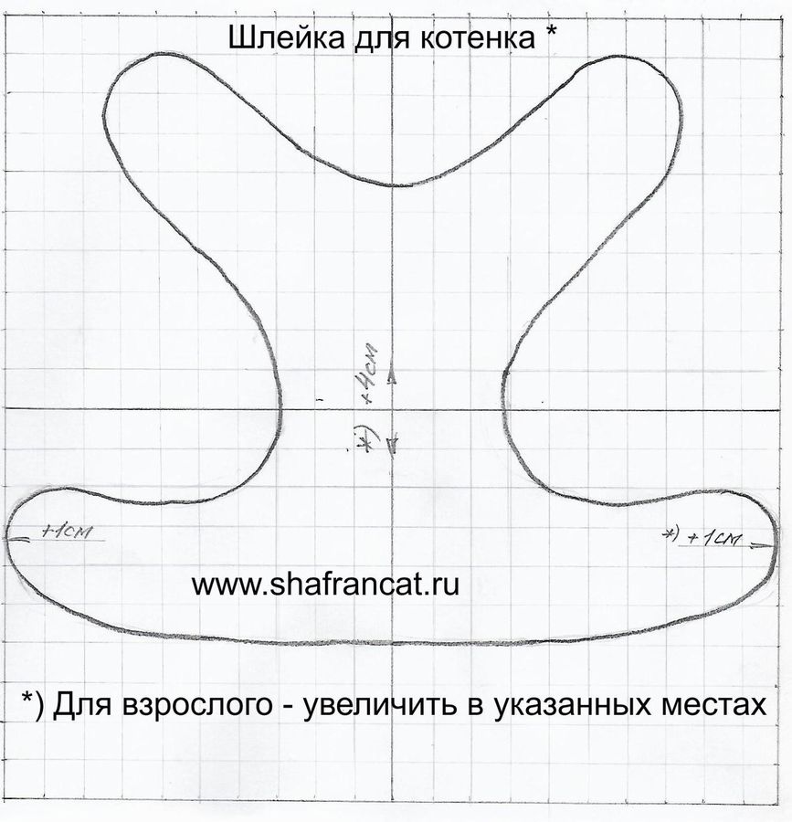 12 выкроек: шлейка для кошки