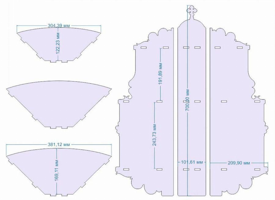 Полка для икон: 11 чертежей