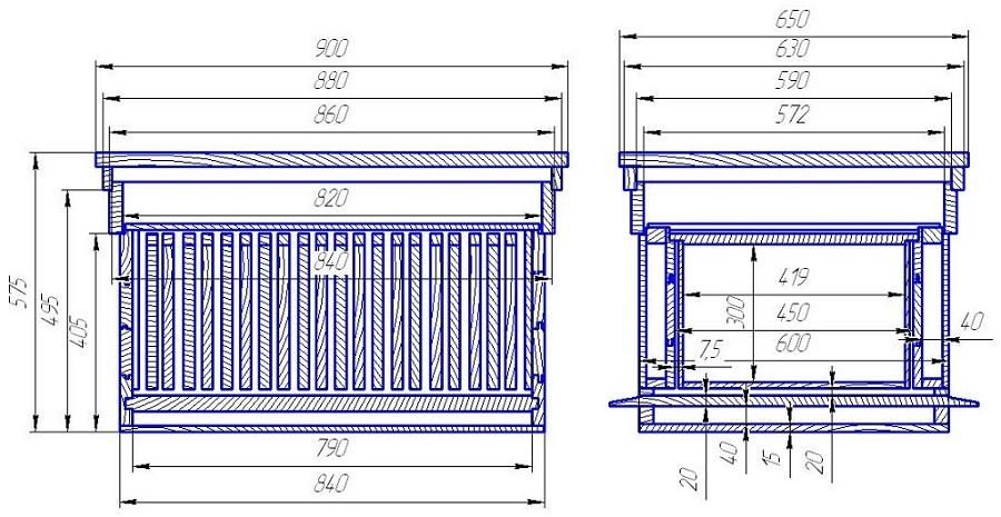 Улей лежак на 24 рамки
