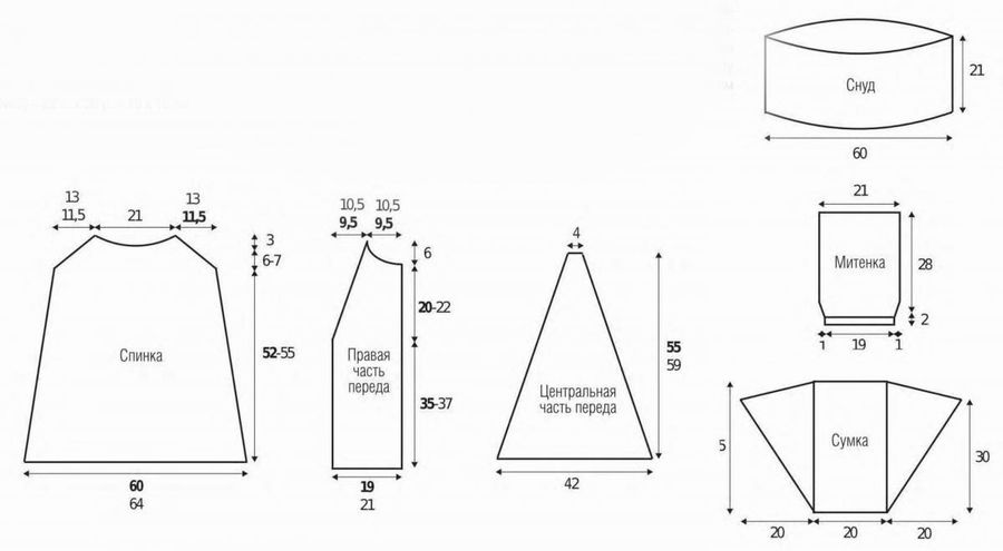 Снуд: выкройки, шаблоны, схемы с