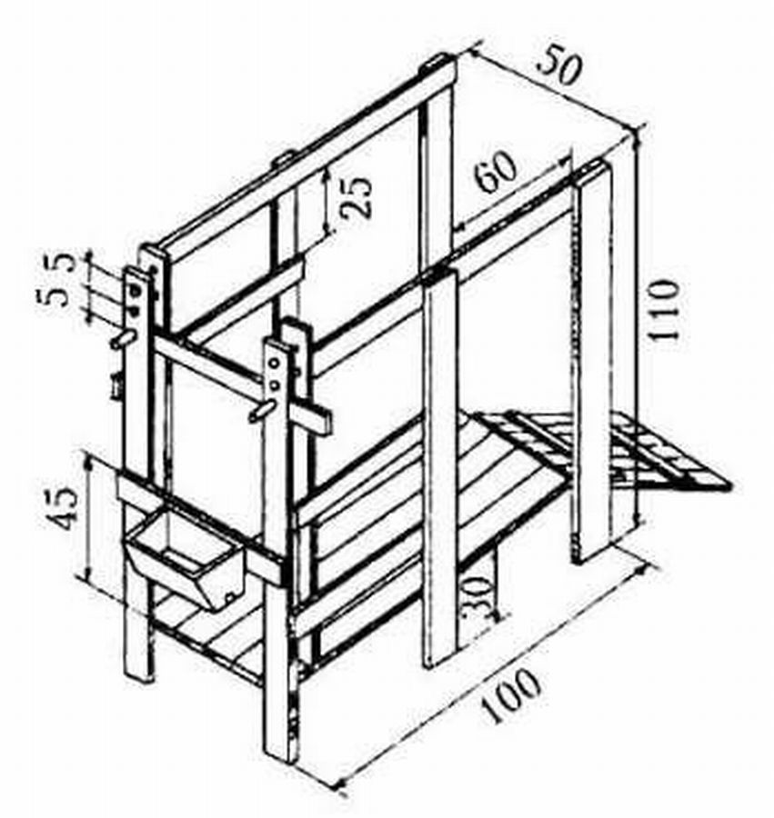 Станок для доения козы своими