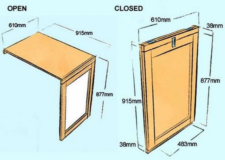 Раскладной стол к стене своими