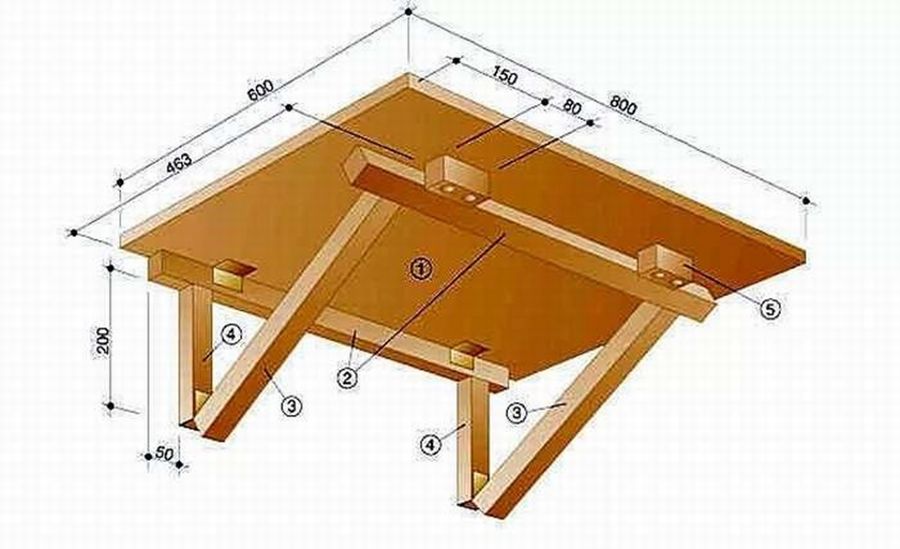 Раскладной стол к стене своими