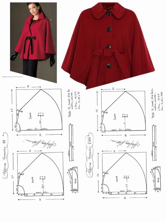Кейп своими руками: выкройки и