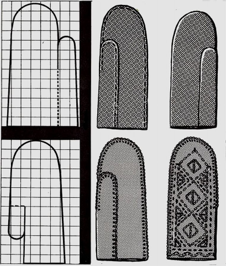 Выкройки варежек, чтобы сделать своими
