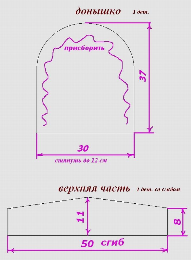 Калфак своими руками: выкройки с