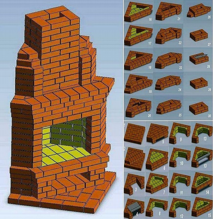 12 проектов угловой отопительной печи