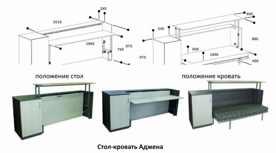 Уникальный стол кровать трансформер 