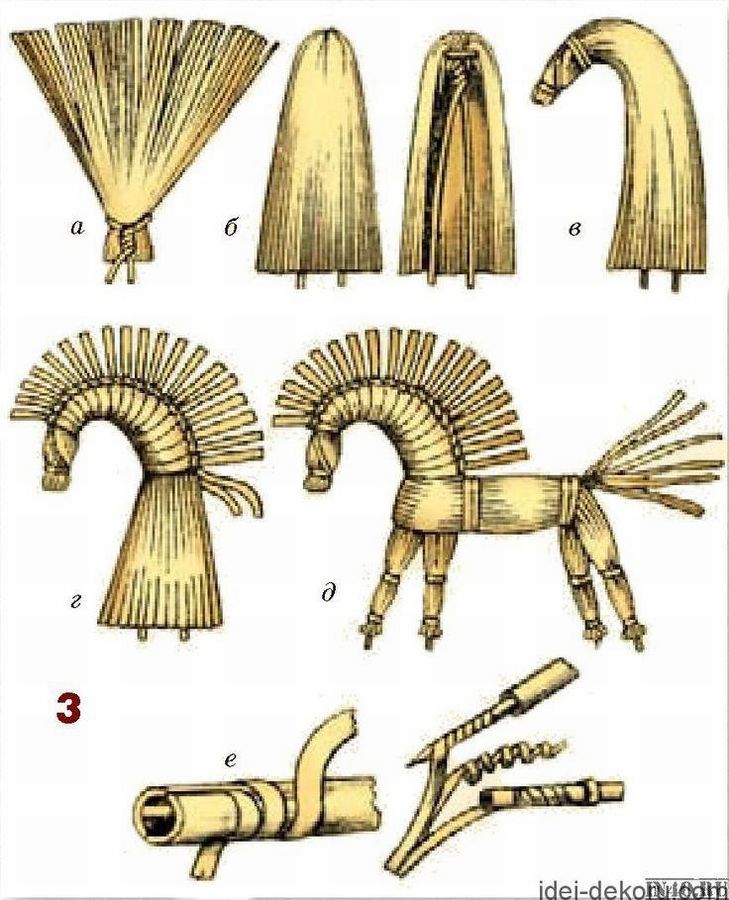 Игрушка из соломы: 10 фото