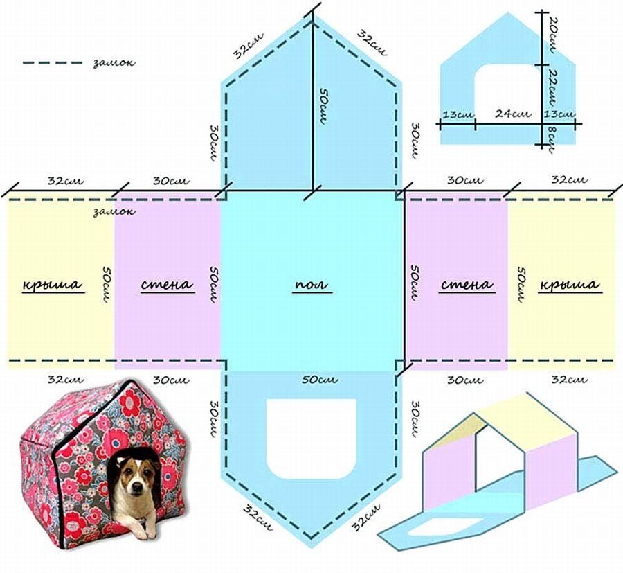 Лежанка для собаки: 12 выкроек