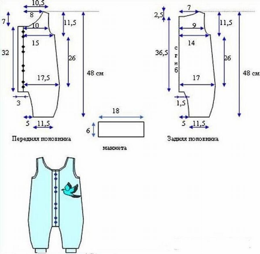 Как сшить полукомбинезон для МАЛЬЧИКА