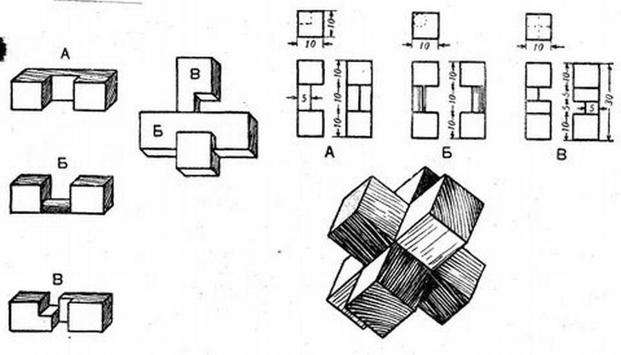 Головоломки своими руками: 10 чертежей