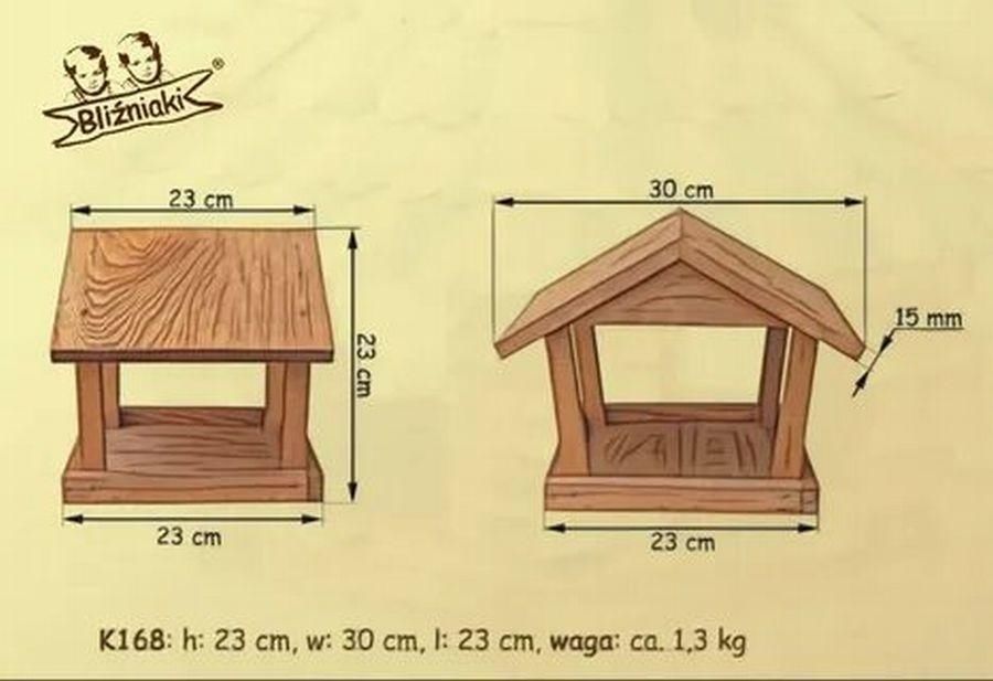 Деревянная кормушка для птиц своими