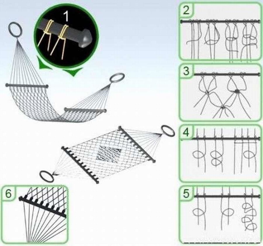Гамак сетка своими руками. 10