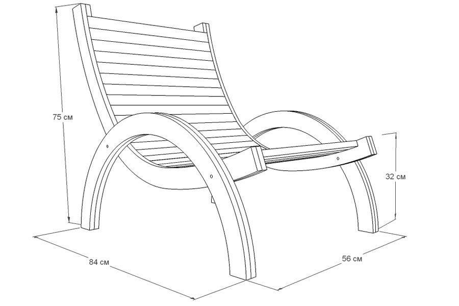 Садовое кресло: 10 вариантов чертежей