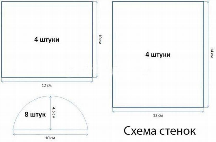 Шкатулки из открыток: 10 чертежей