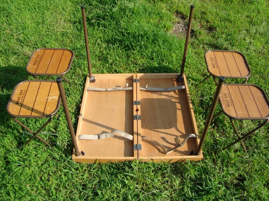 Складной стол-чемодан на рыбалку и