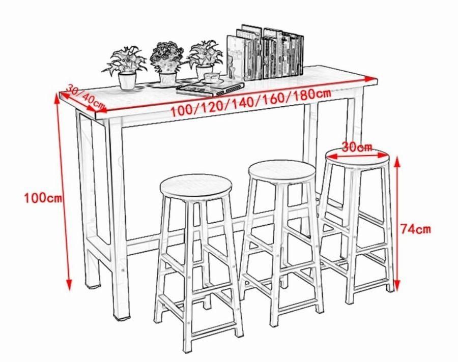 Барный стол - 10 чертежей