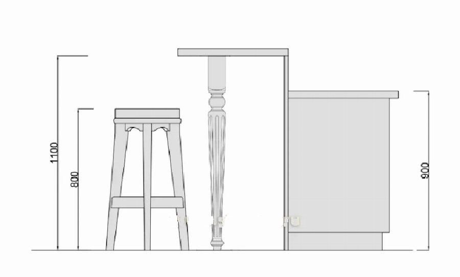 Барный стол - 10 чертежей
