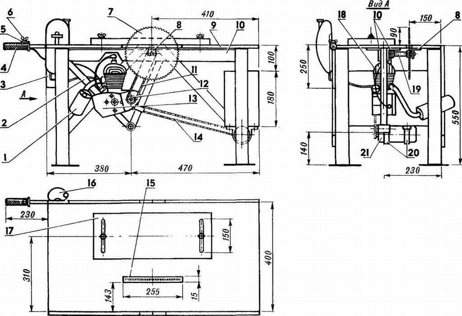 10 чертежей столов для пилы