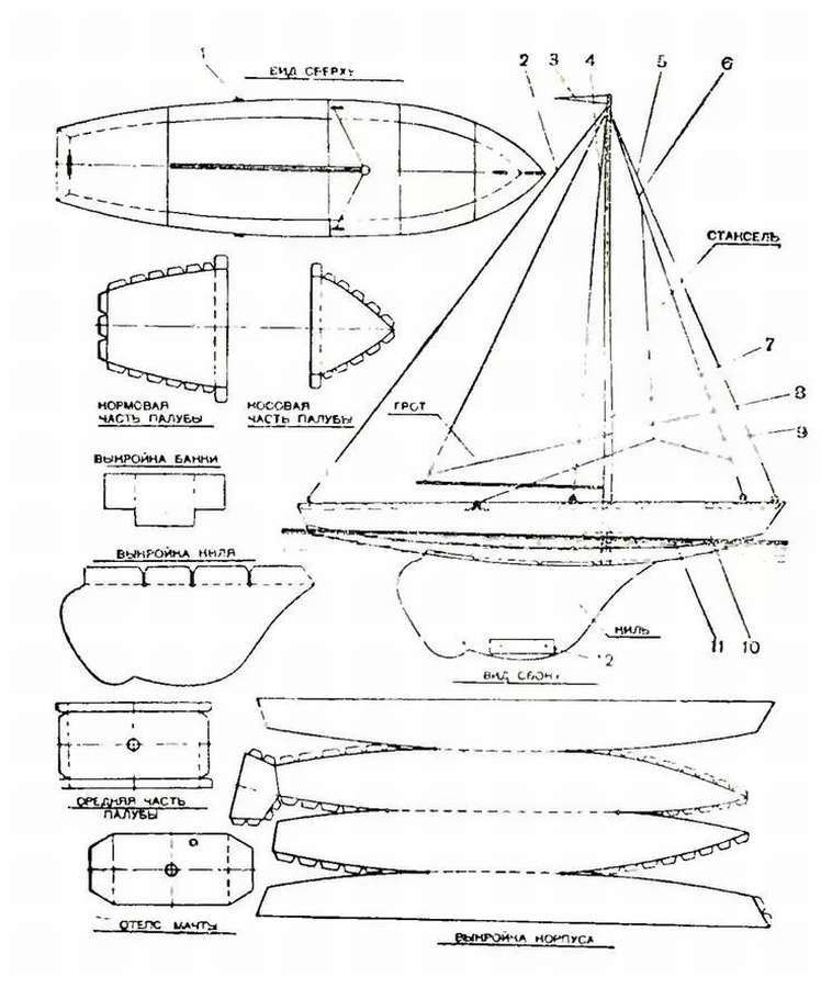 Парусник своими руками: 11 чертежей