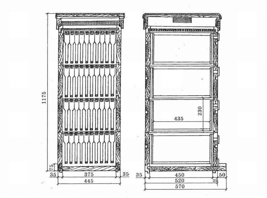 10 чертежей многокорпусного улья. Различные