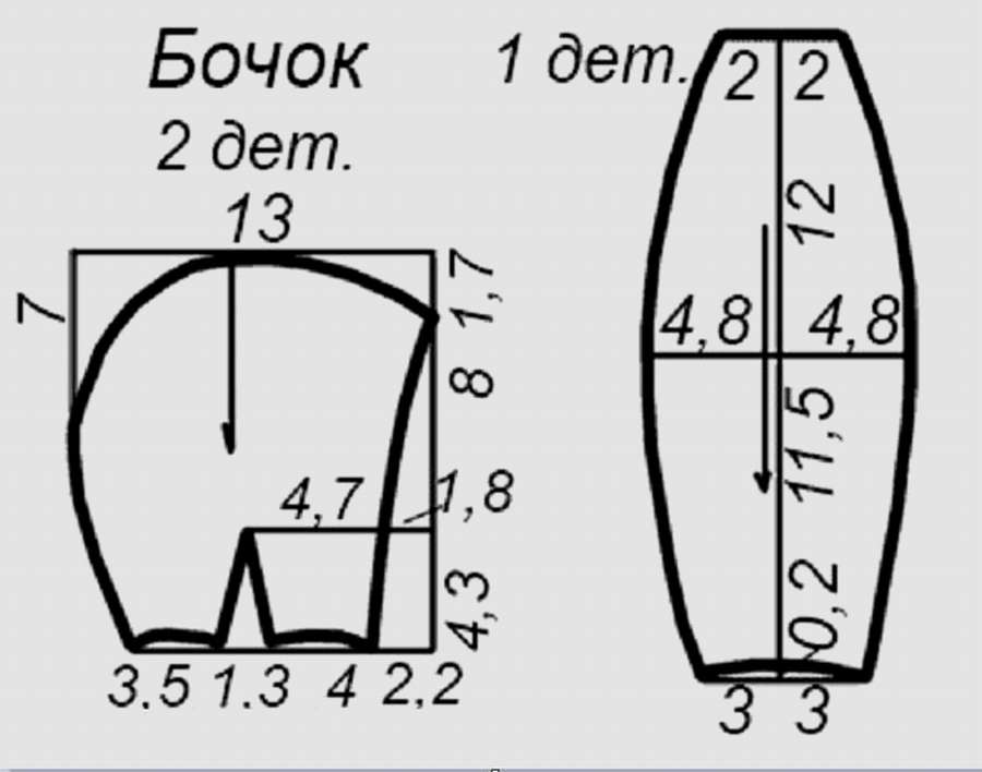 Выкройка. Чепчик своими руками (10