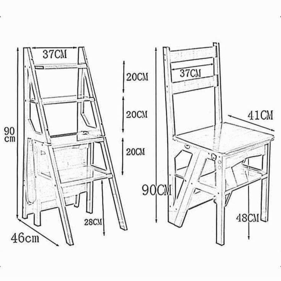 Деревянная стул-стремянка-трансформер: 15 super моделей