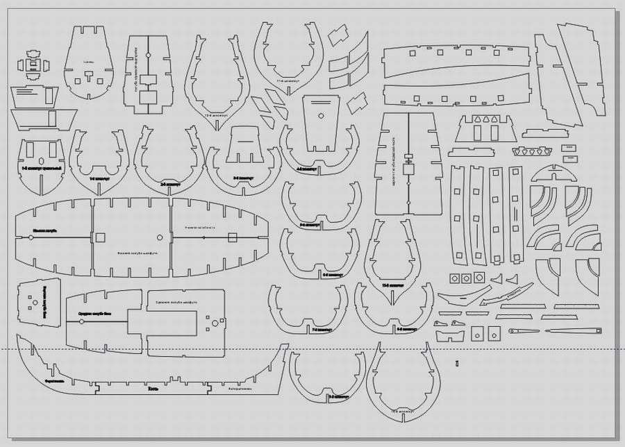 12 схем и выкроек корабля
