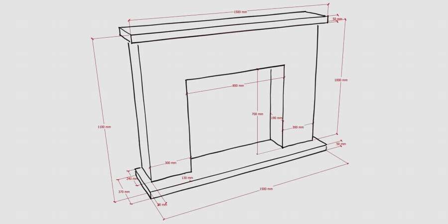 Камин-бутафория: 10 чертежей, шаблонов и