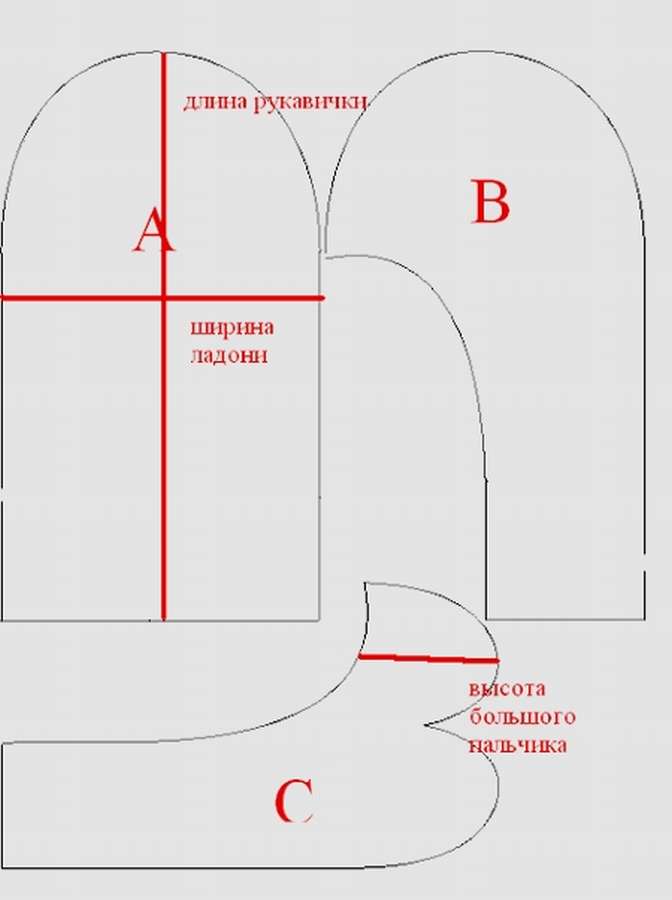 Красивые варежки из ткани своими